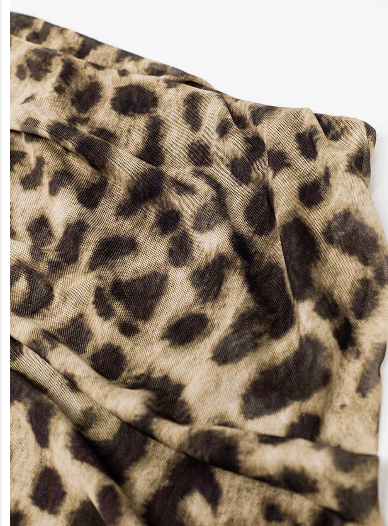 Mesh Leopard Maxi Skirt