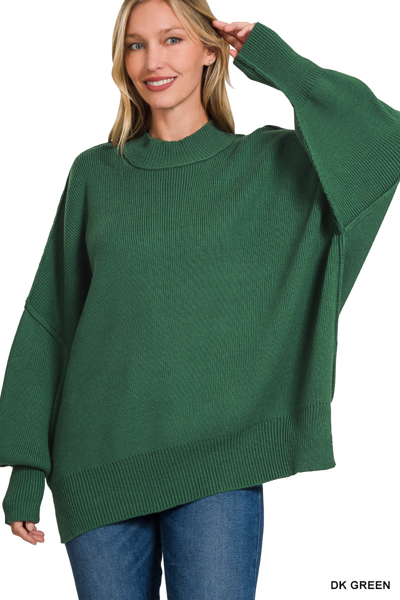 Oversized Side Slit Sweater