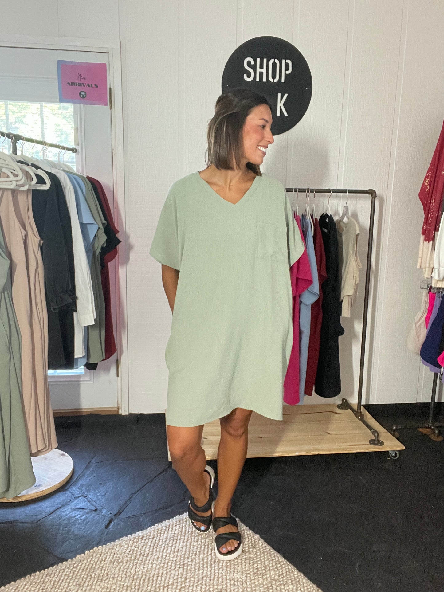 Sage Easy Breezy Dress