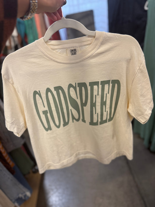 GODSPEED comfort colors cropped tee