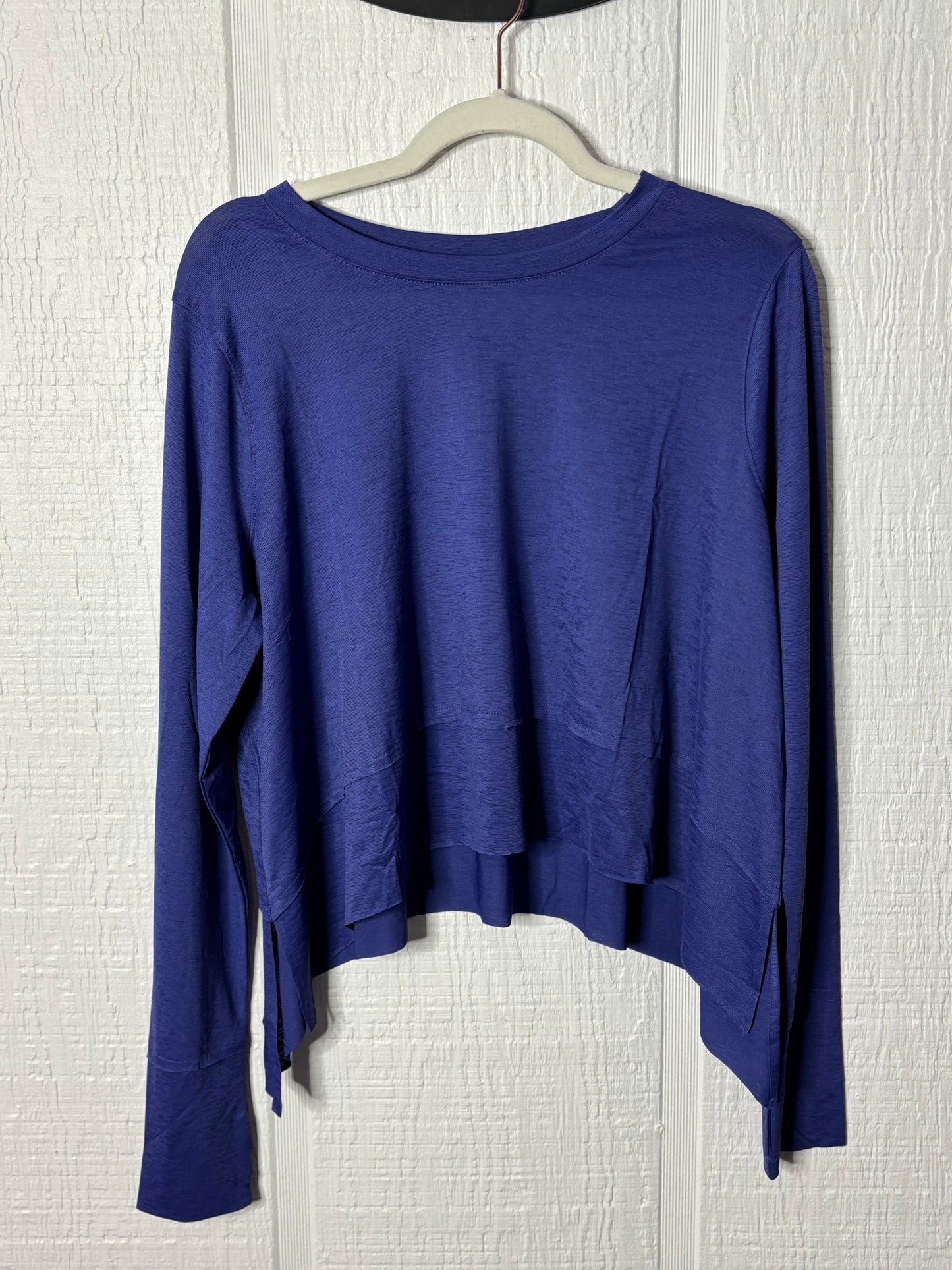 Purple Comfy side slit Top w/thumb holes