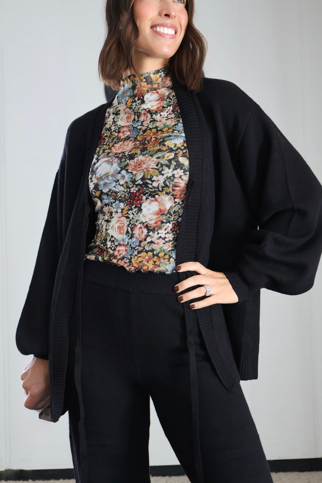 Tie Front Sweater Set