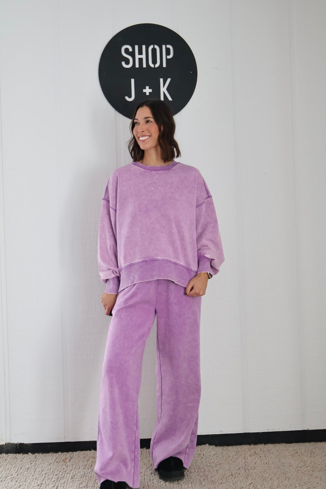 Fleeced Washed Sweatshirt