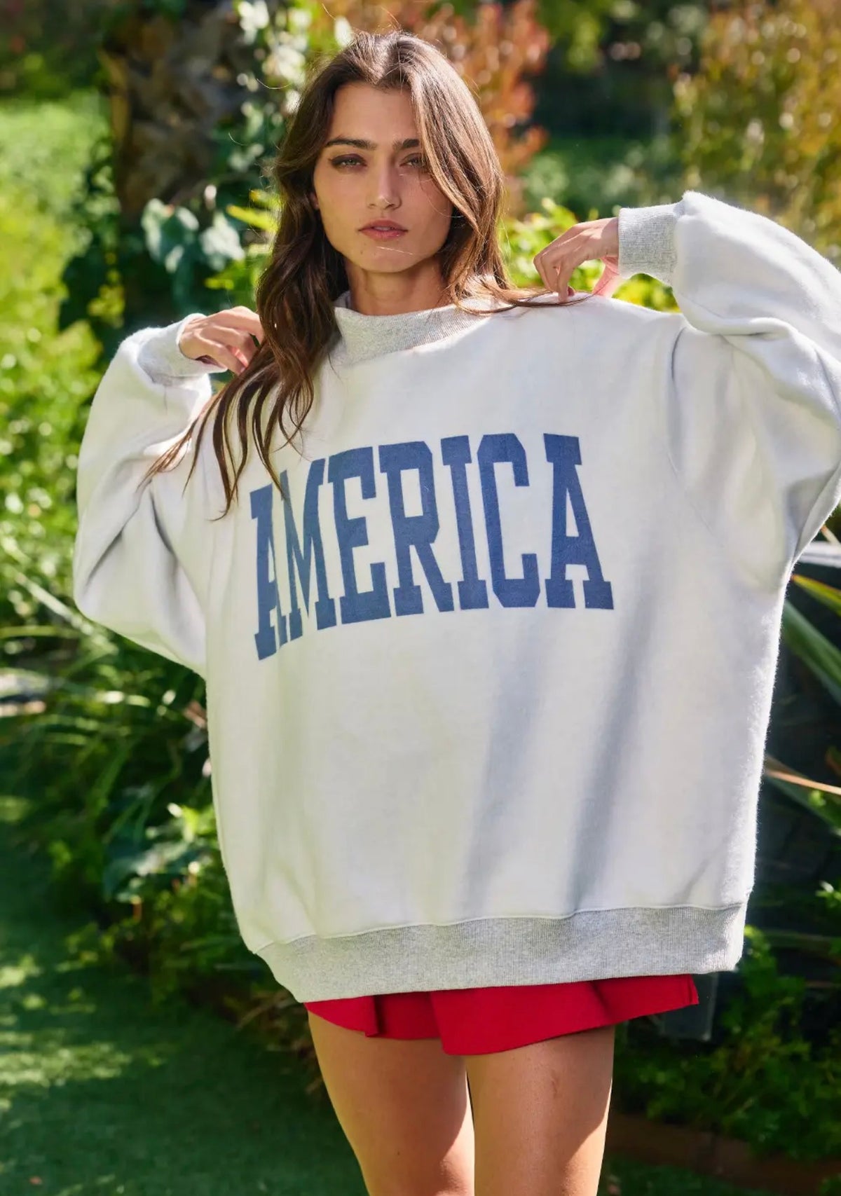 God Bless the USA Reversible Mock Neck