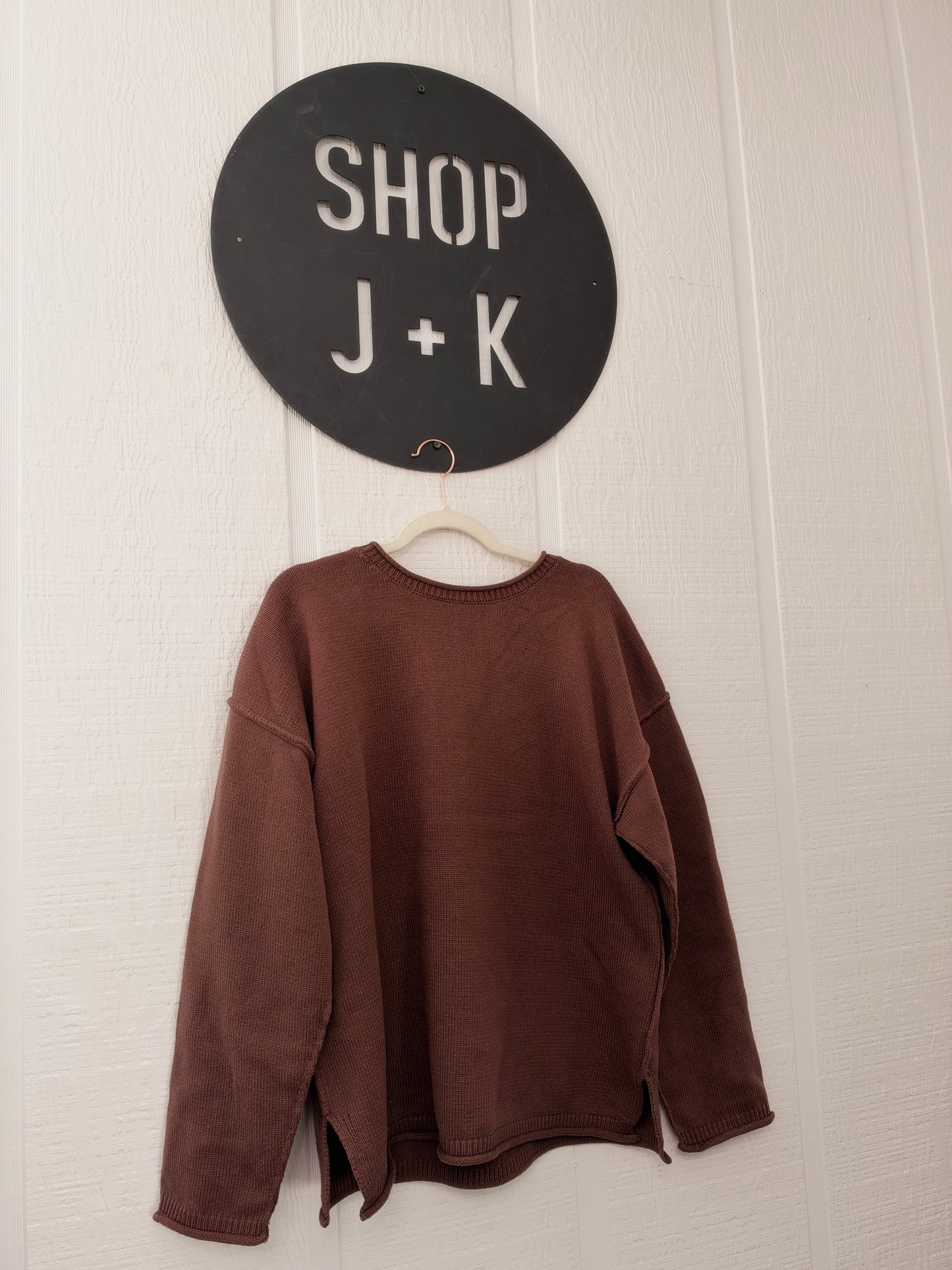 Seamed Roll Oversized Sweater