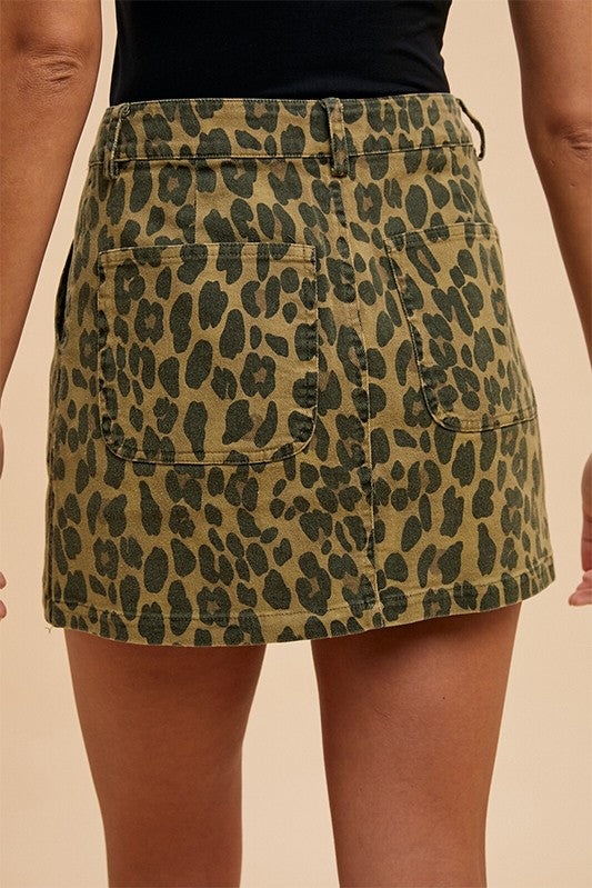 Leopard Mini Skirt
