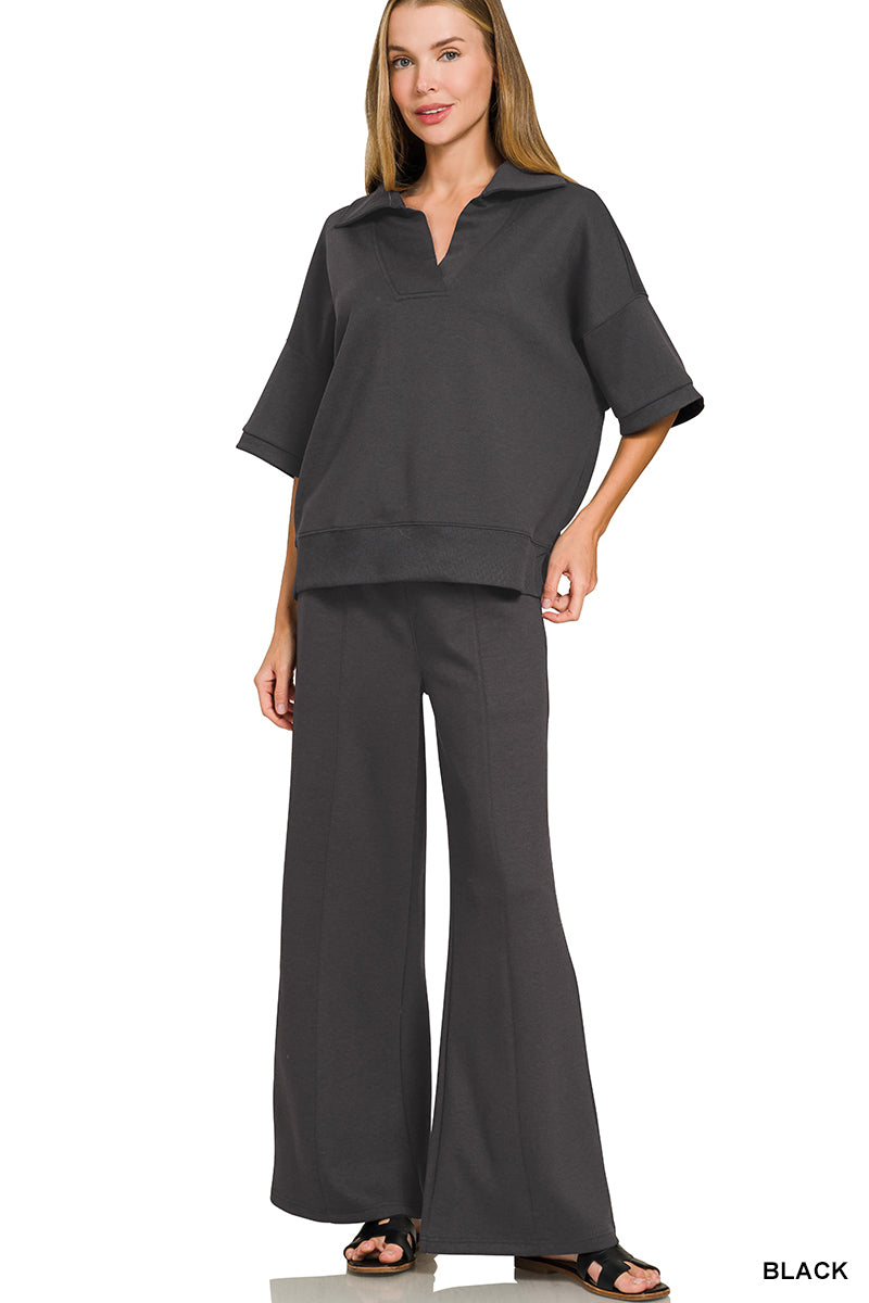 Short Sleeve Collared Ultra Soft Scuba Set