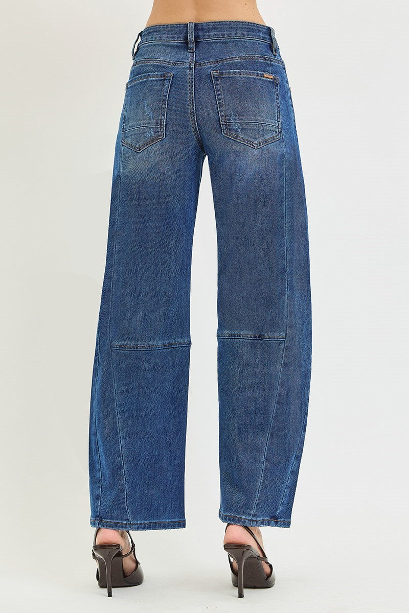 Seamed Barrel Jeans