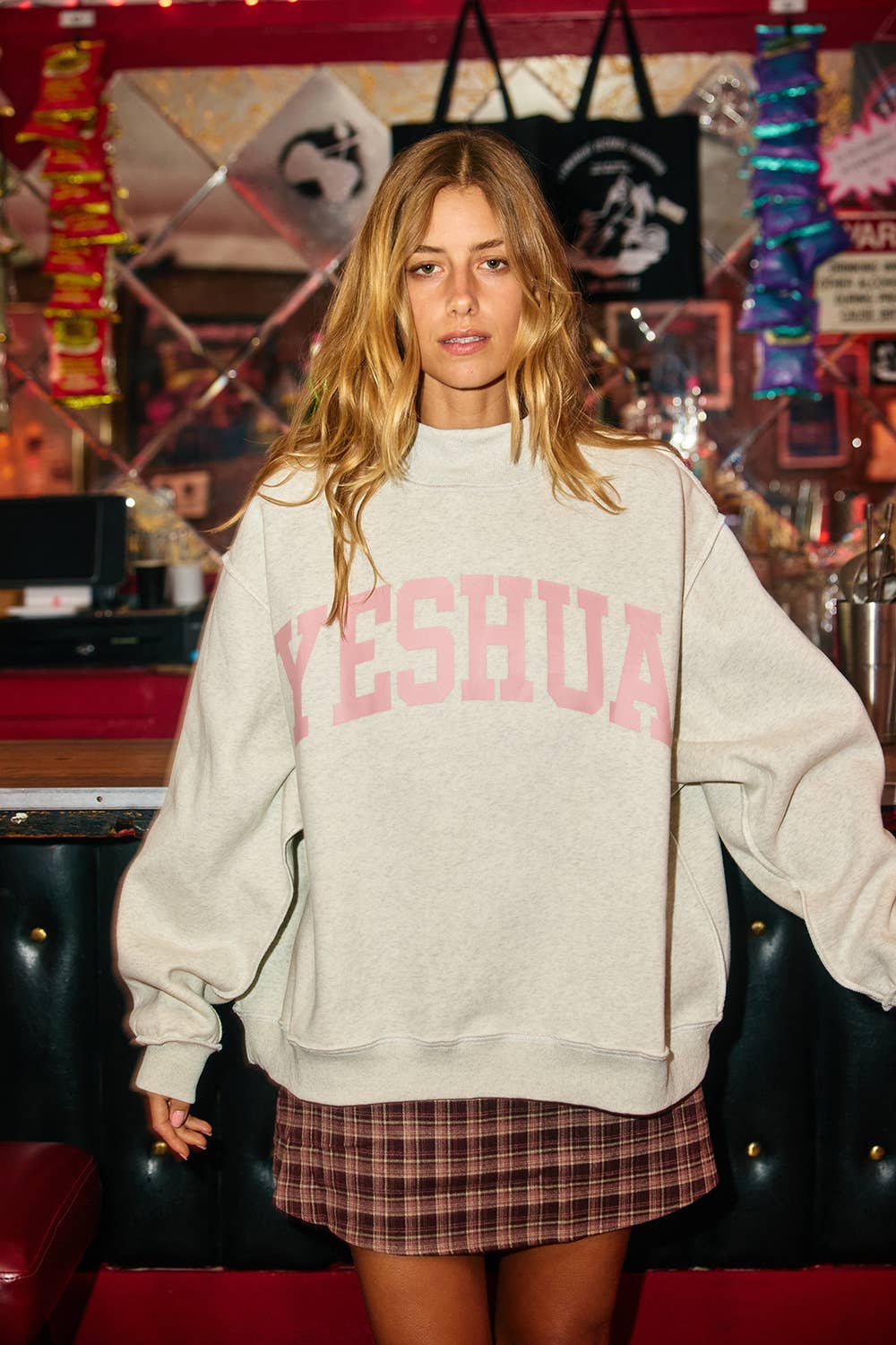 YESHUA 'YESHUA & YHWH' Reversible Mockneck Sweatshirt