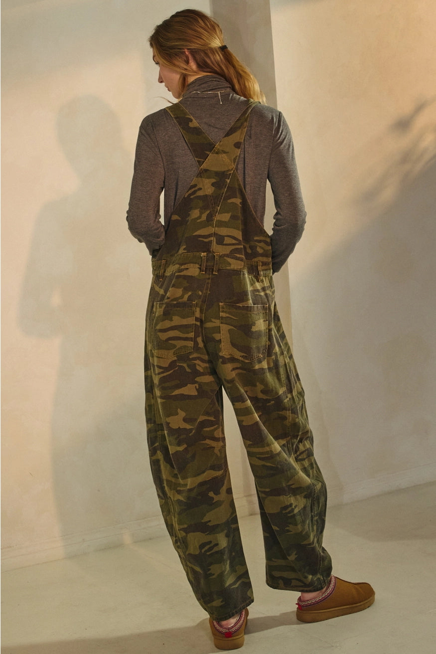 The Camo Denim Overall