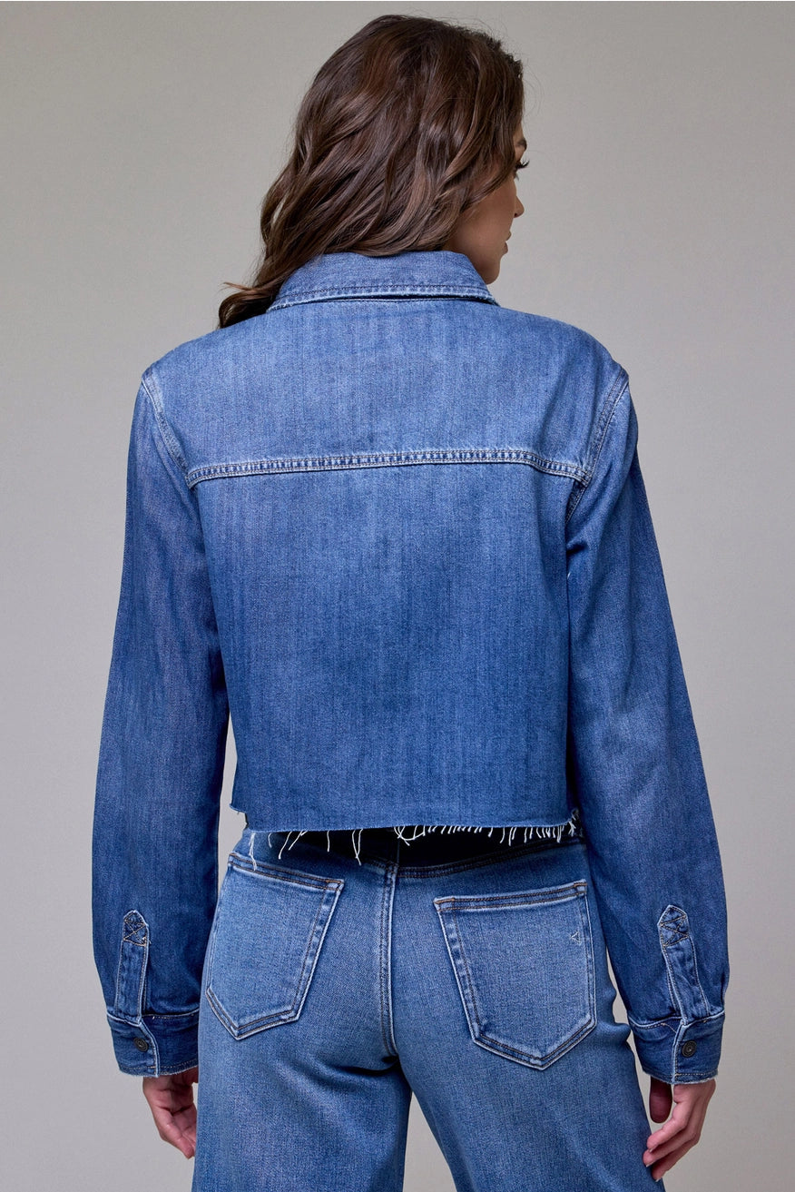 Cropped Denim Shirt