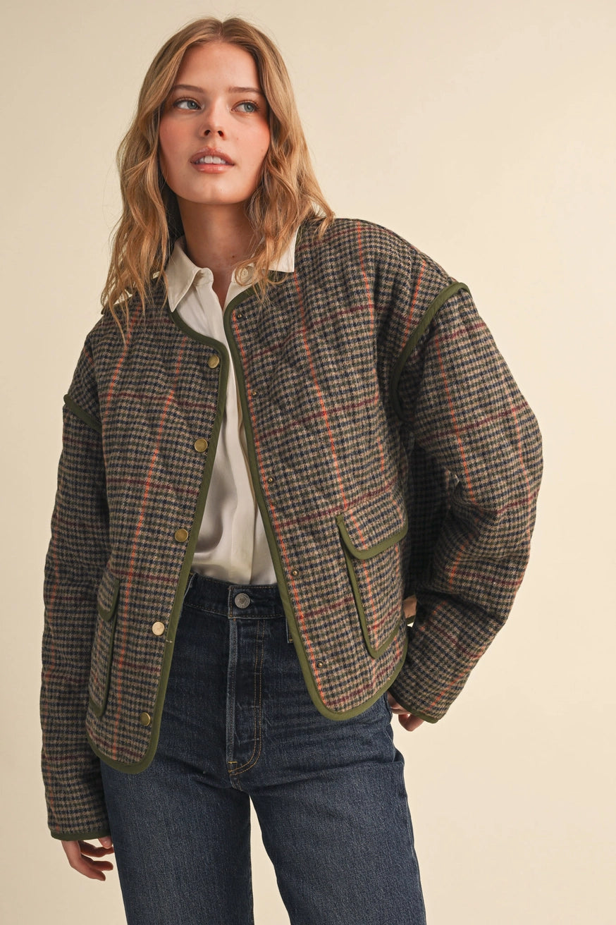 Quilted Plaid Jacket