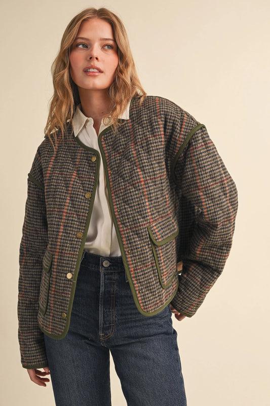 Quilted Plaid Jacket