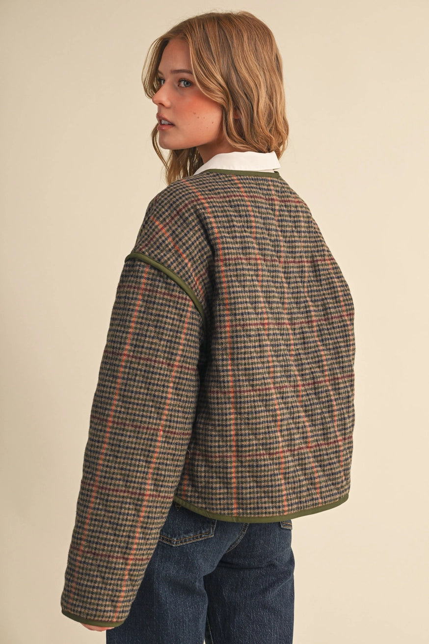 Quilted Plaid Jacket