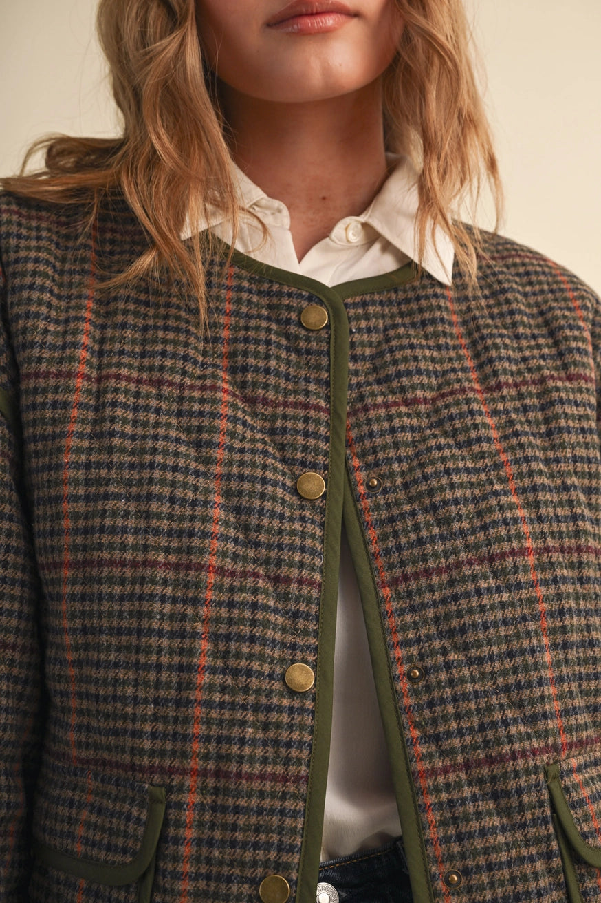 Quilted Plaid Jacket