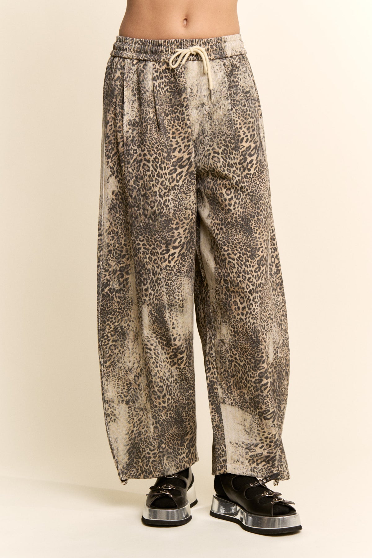 Leopard Print Relaxed Pants