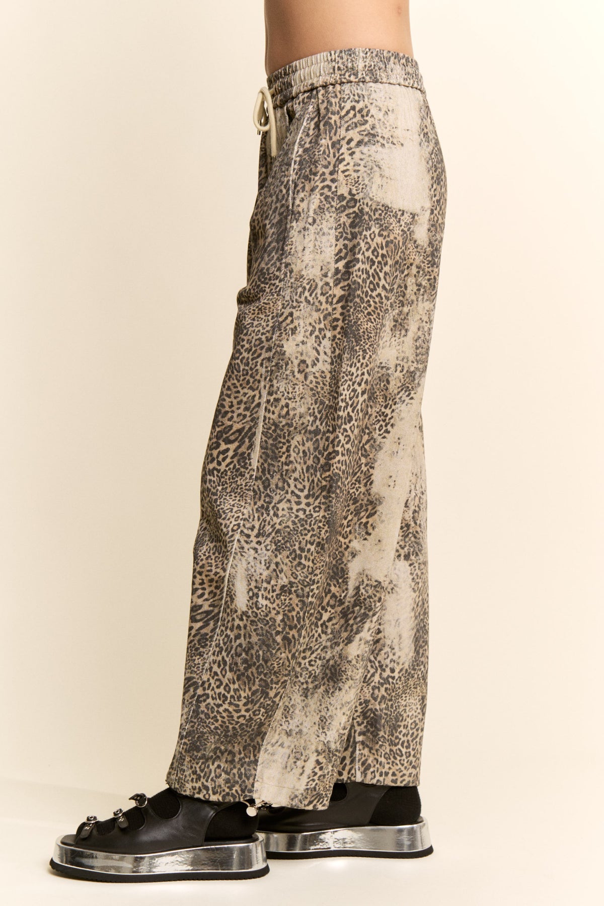Leopard Print Relaxed Pants