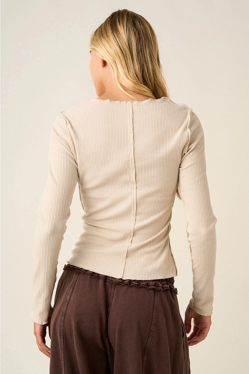 Ribbed Long Sleeve Top