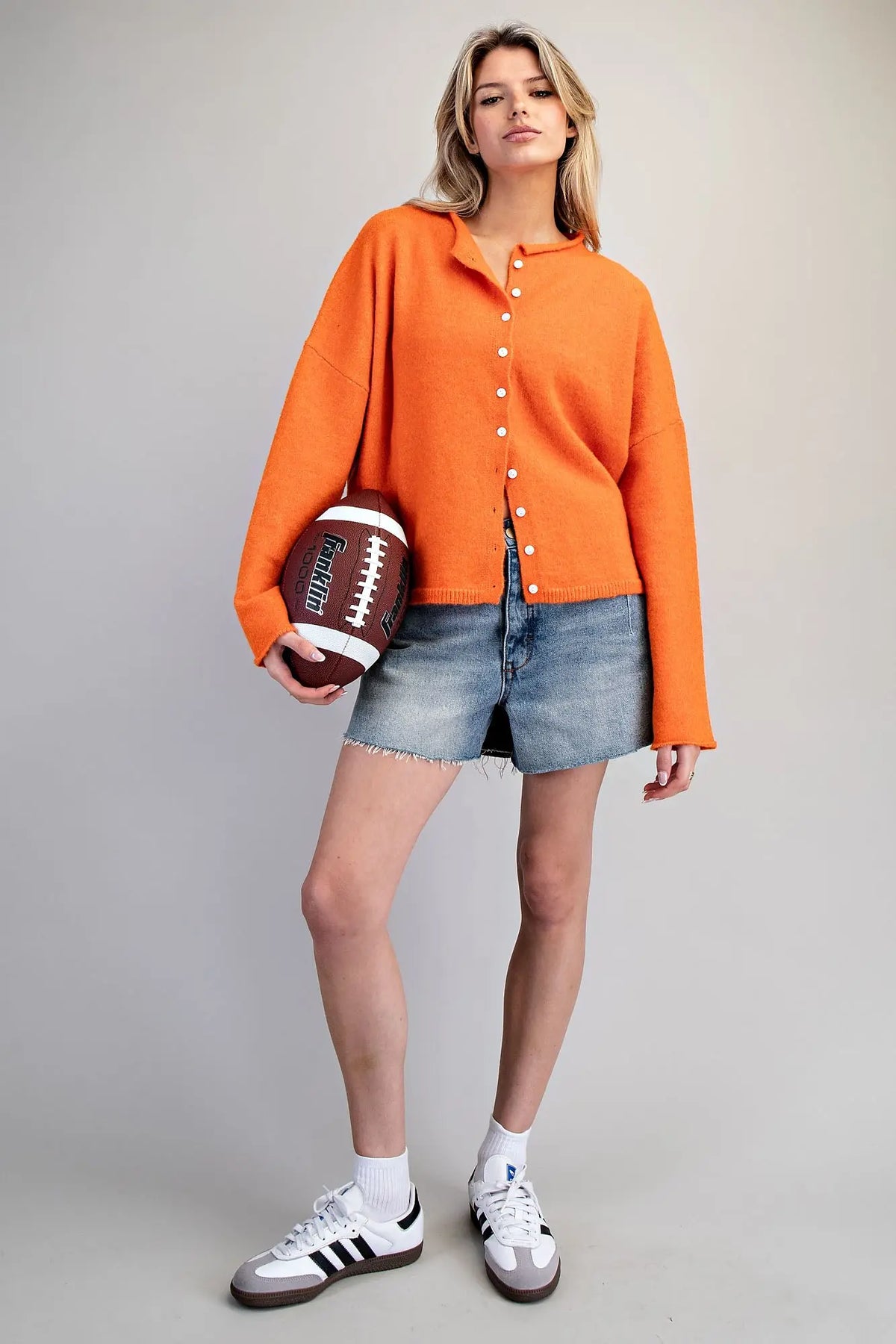 Button Front Knit Cardigan