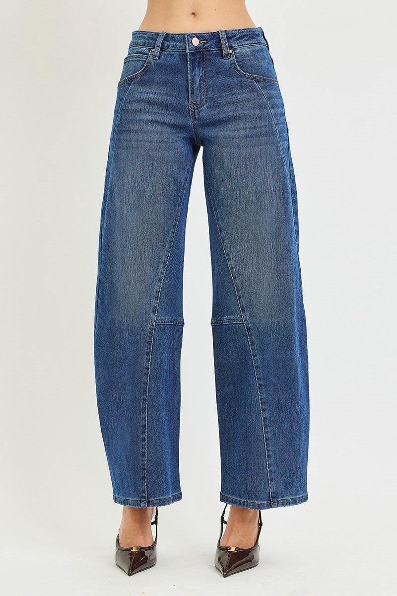 Seamed Barrel Jeans