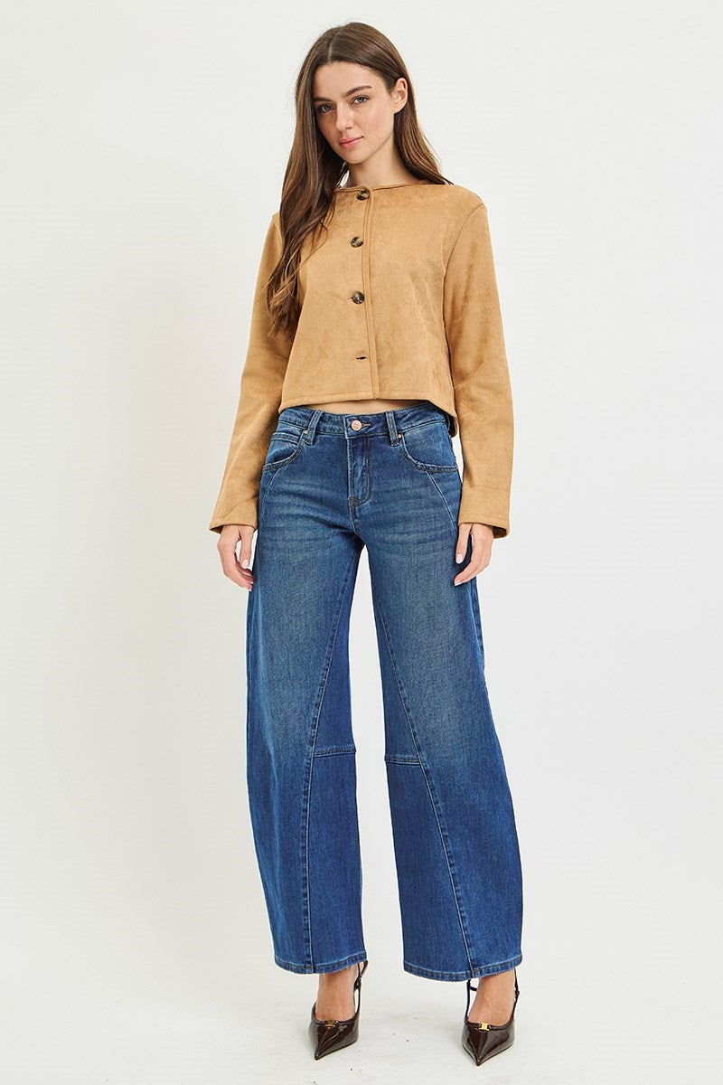 Seamed Barrel Jeans