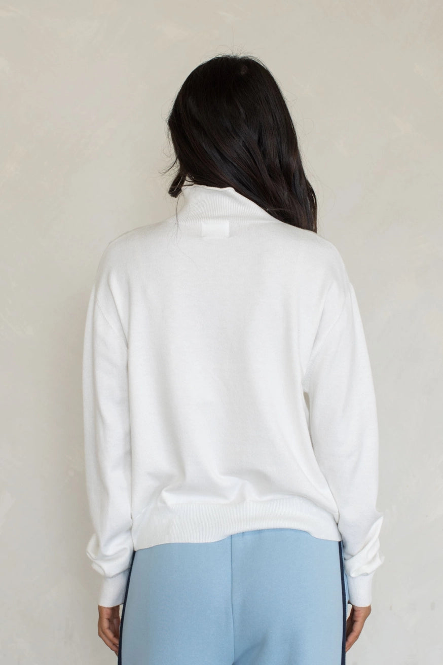 Mock Neck Button Cardigan