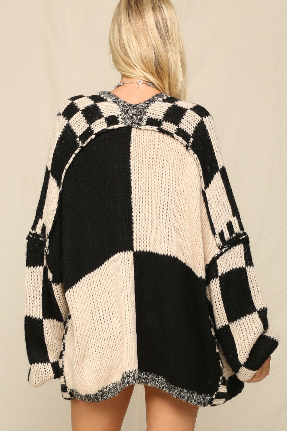 Checkered Domino Sweater