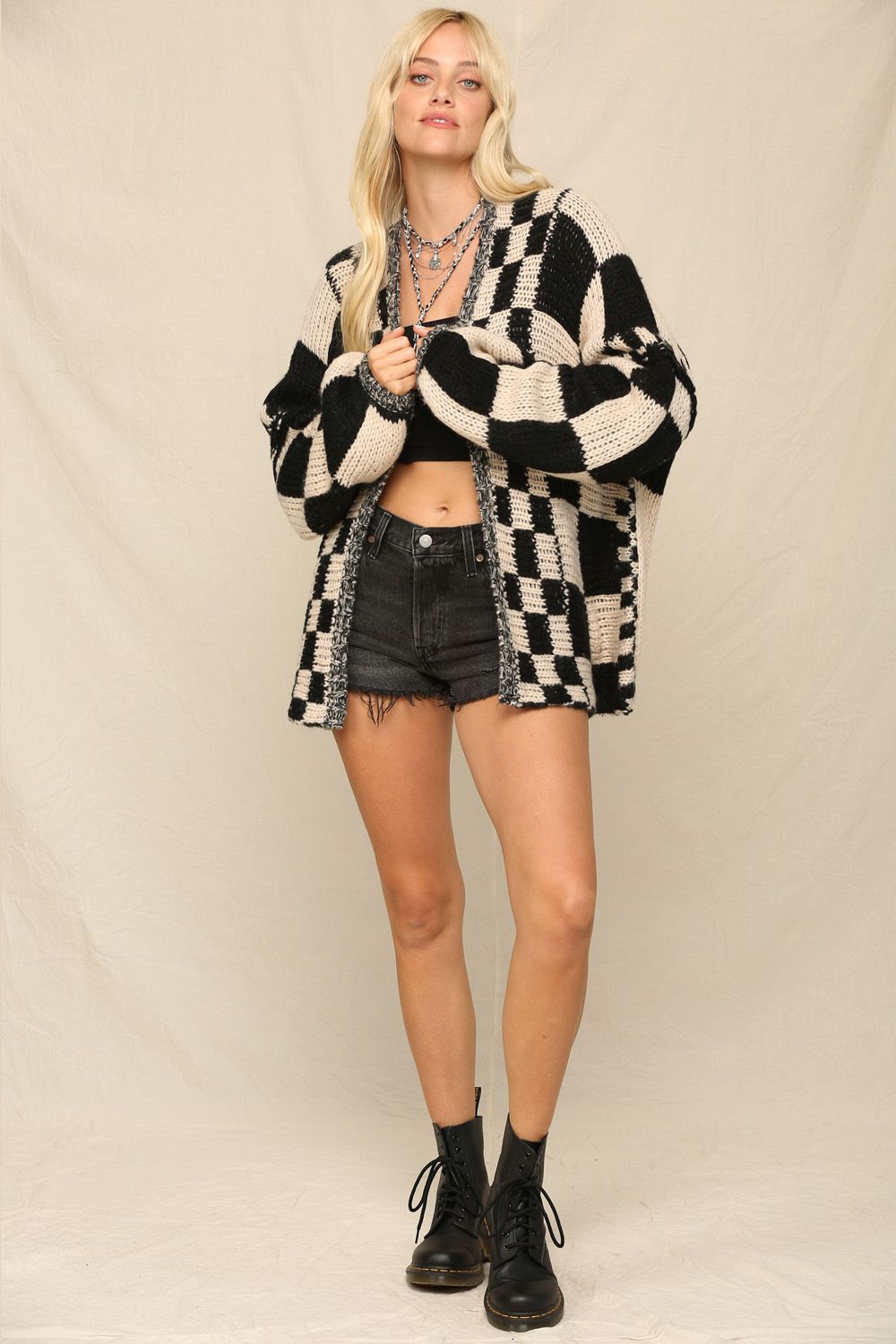 Checkered Domino Sweater